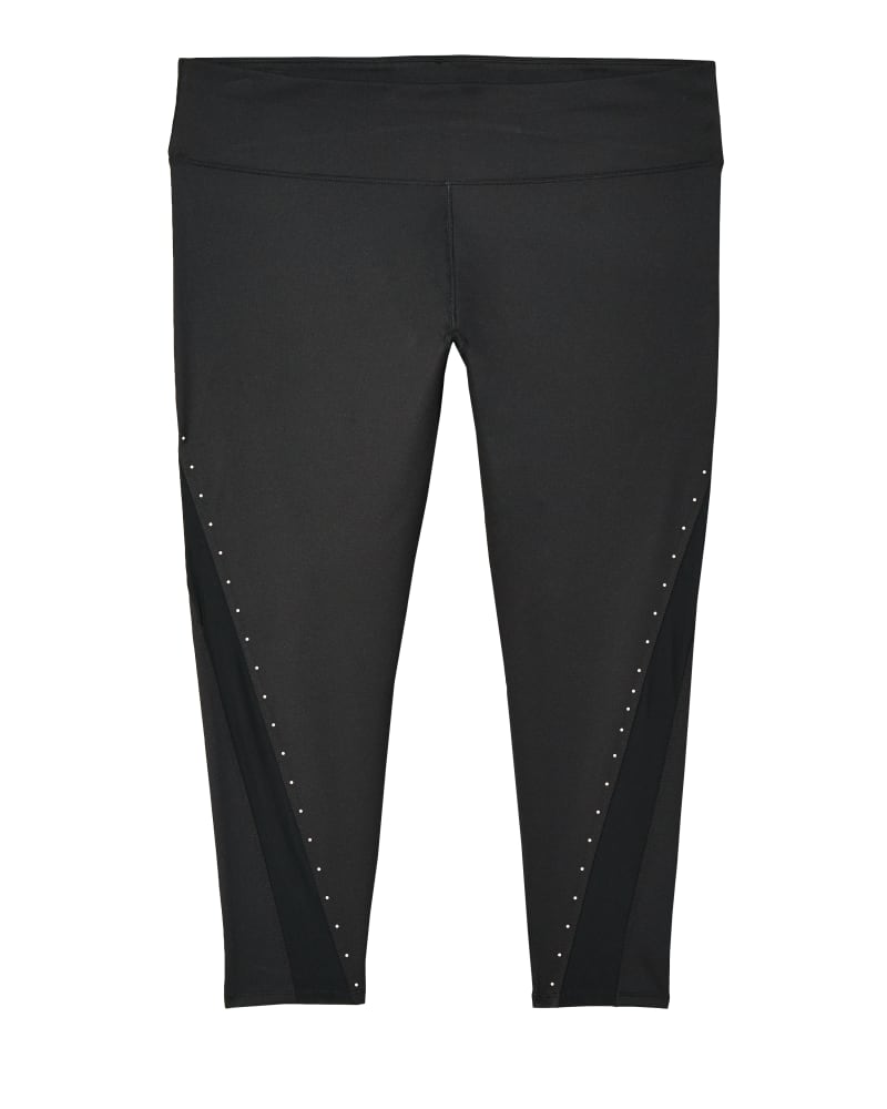 Front of plus size Cornelia 7/8 Tights with Studs by Betsey Johnson | Dia&Co | dia_product_style_image_id:120434